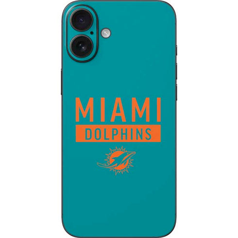 NFL Miami Dolphins Teal Performance Series iPhone 16 Plus Skin